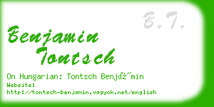 benjamin tontsch business card